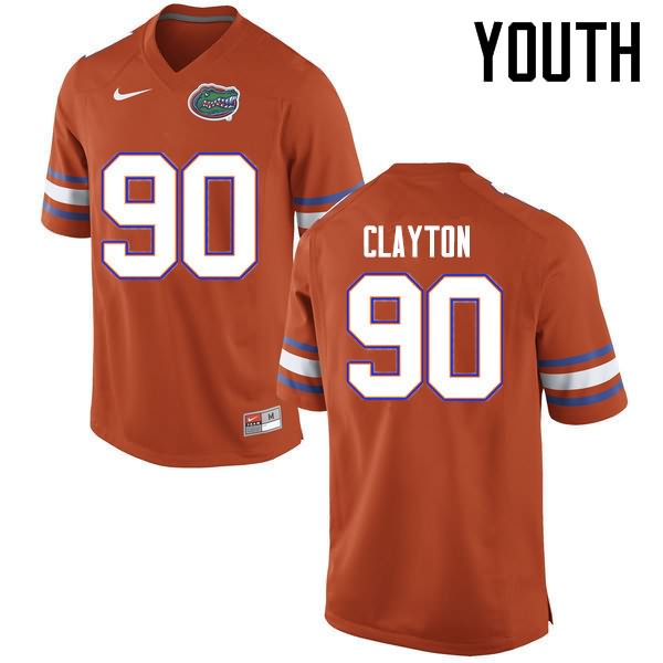 Youth NCAA Florida Gators Antonneous Clayton #90 Stitched Authentic Nike Orange College Football Jersey JWK0665TX
